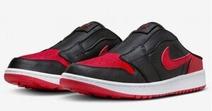 23cm US4 NIKE AIR JORDAN 1 LOW GOLF MULE BRED ナイキ エアジョーダン ロー ミュール ゴルフシューズ スリッポン サンダル FJ1214-001