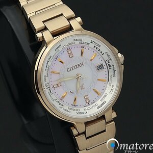 1円～【ジャンク】美品◎CITIZEN シチズン XC クロスシー XC15周年記念モデル 1000本限定 レディース 電波ソーラー EC1012-51W H240◎