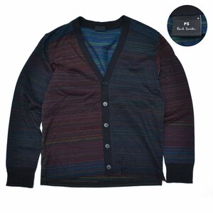 定価24200円 PAUL SMITH ポールスミス スポーツストライプボーダーカーディガン 近年モデルSTRIPE BORDER CARDIGAN Mサイズ メンズ M928043