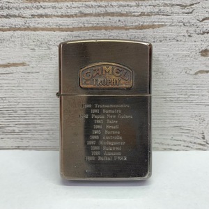 284-BY09) 90s ZIPPO CAMEL TROPHY 1991年製 火花確認済み ジッポー ライター キャメル トロフィー ヴィンテージ たばこメーカー 銘柄