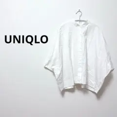 ボタンシャツ ドルマン 白 ゆったり カジュアル ユニクロ【S】UNIQLO