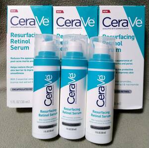 ■送料無料■3個組 セラヴィ 水色 リサーフェシングレチノールセラム 30ml Cerave Resurfacing Retinol Serum