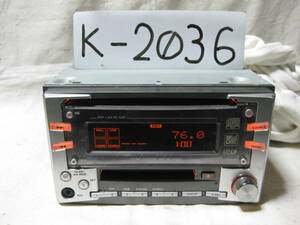 K-2036　MITSUBISHI ミツビシ 三菱 MC-W500 MDLP　フロント AUX　2Dサイズ　CD&MDデッキ　故障品