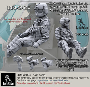 ◆◇ライブレジン【LRM35024】1/35 現用アメリカ空軍 HH-60Gペイブホーク クルー パイロット1◇◆　