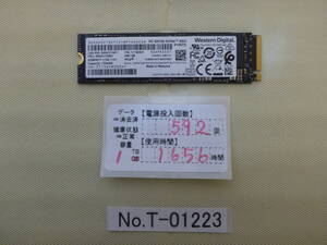 管理番号T-01123 / SSD / WesternDigital / M.2 2280 / NVMe / 1TB / ゆうパケット発送 / データ消去済み / ジャンク扱い