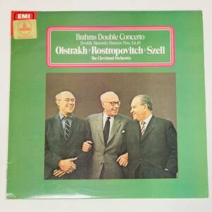 【英EMI】ブラームス：二重協奏曲／オイストラフ／ロストロポーヴィチ／セル　Brahms/Oistrakh/Rostropovitch/Szell ASD3312 白黒切手