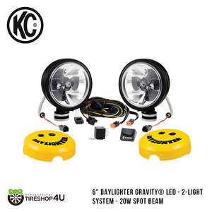 KC HiLiTES 6Daylighter GravityLED - 2-Light System - 20W Spot Beam デイライター グラビティ- 20W スポット