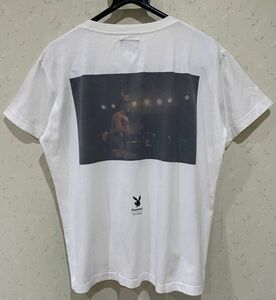 ＊プレイボーイ PLAYBOY×クライミーTHE CRIMIE 胸ポケット バック バニーガール 転写 半袖 Tシャツ トップス 日本製 M 　 BJBA.D