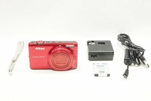 【適格請求書発行】美品 Nikon ニコン COOLPIX S6500 コンパクトデジタルカメラ レッド【アルプスカメラ】240608aj