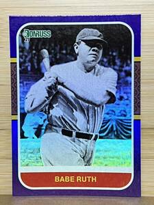 2021 Panini Donruss ベーブ・ルース Babe Ruth Purple Parallel #228