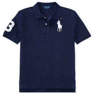 【新品】ラルフローレン ■ 鹿の子ポロシャツ ■ レディース M~L / US Boys L ■ ビッグポニー ネイビー POLO RALPH LAUREN 正規品