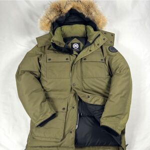 希少モデル L相当◎美品 カナダグース CANADA GOOSE ダウンジャケット ブラックレーベル アメリカンラグシー別注 カーキ フード脱着可