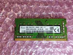 SK Hynix ノート用メモリ 8GB DDR4 PC4-21300 HMA81GS6CJR8N-VK