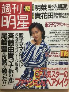 週刊明星 山口智子 小松千春 水着 吉川晃司 宮下直紀 松下由樹 尾崎豊 斉藤由貴 舘ひろし 長渕剛 夜も一生けんめい 杉本彩 ボディコン