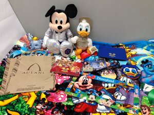 ◇ディズニー 《大量セット》ミッキー ドナルド ぬいぐるみ タオル アウラニ ショッピングバッグほか 10点 1W18 【80】