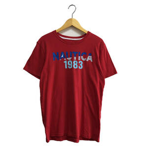 【期間限定SALE】USA 古着 半袖 Tシャツ NAUTICA レッド 赤 ユースXL プリントT カジュアル ノーティカ 古着卸 激安 品番BA1104