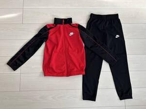 ★ナイキ Nike 140サイズ ジャージ 上下セット 赤/黒 キッズ スポーツウェア★