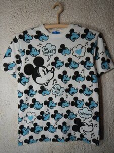 to6341　Disney　東京　ディズニー　リゾート　半袖　ミッキー　マウス　総柄　デザイン　tシャツ　人気　送料格安