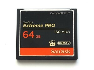 ☆美品☆ CFカード 64GB 1066x サンディスク エクストリームプロ SanDisk Extreme PRO コンパクトフラッシュ CompactFlash Card