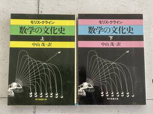 数学の文化史　上下巻セット　モリス・クライン　教養文庫　初版第1刷発行　※Ho3-2