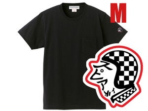 SUPER HEAVY WEIGHT スSPEED ADDICT TRADE MARK POCKET T-shirt BLACK M/ポケットポケtワンポイントfruit of the loomフルーツオブザルーム