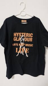 ヒステリックグラマー HYSTERIC GLAMOUR Tシャツ 黒 ブラック　サイズFree　送料無料