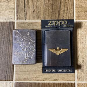 ZIPPO ジッポー オイルライター 2個セット 喫煙具 喫煙グッズ 中古品