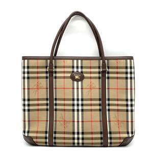 1円 極美品 Burberrys BURBERRY バーバリー ノバチェック シャドーホース トートバッグ ショルダー 肩掛け ヴィンテージ