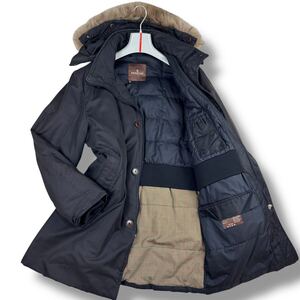 1円 美品 最高級茶タグ! L~M モンクレール MONCLER 3wayダウンコートダウンジャケット千鳥格子リアルファー&フード着脱可能メンズブラウン1