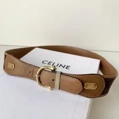 【CELINE】セリーヌ　ベルト　トリオンフ　レザー　ブラウン　キャメル