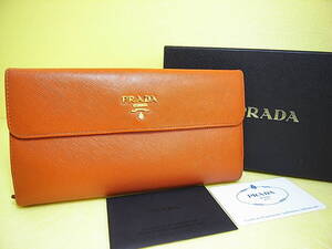 ★★★ 綺麗です！！★★★【 PRADA！ 】プラダ 1M1133 SAFFIANO レザー RAME ファスナー 長財布 カード 箱 ★★ PRADA ★★