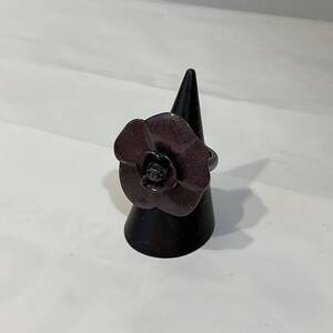 CHANEL シャネル ring リング 指輪 flower 花 camellia カメリア パープル 13号 660083