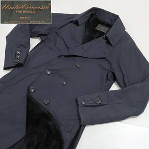 BUT BEAUTIFUL期 UNDERCOVER 2004AW マルチボタン 内側ボア トレンチコート ネイビー 紺 Mサイズ アンダーカバー VINTAGE archive 1732