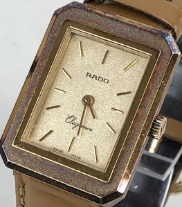 【保管品】K3030 RADO ラドー 335.5063.2 Elegance エレガンス ゴールド 手巻き 腕時計 レディース ゴールド文字盤 現状稼働