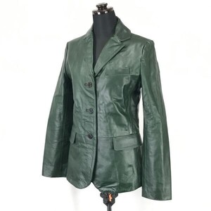 COCKERELL HOUSE☆牛革/カウレザージャケット【レディースM/オリーブ/dark green】テーラード/ライダース/Jackets/Jumpers◇mBH319