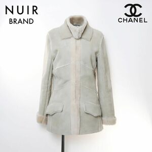 シャネル CHANEL セットアップ リネン ジャケット&ワンピース グレー