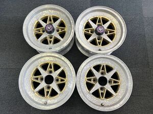 旧車 EAGLE RACING 14インチ6.5J＋15 4H-114.3 4本セット