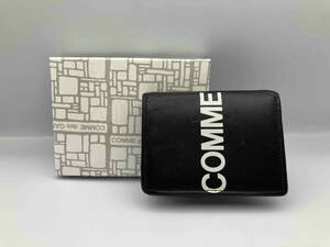 COMME des GARCONS HUGE LOGO WALLET 二つ折り財布 ブラック コムデギャルソン 店舗受取可