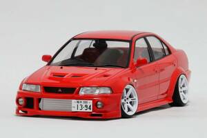 1/24 タミヤ　CP9A ランサー　エボリューション6　TE37 SAGA SL　レッド　完成品