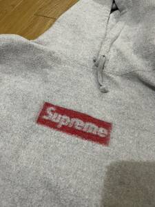 23ss SUPREME シュプリーム Insideout Box Logo Hooded Sweatshirt インサイドアウト パーカー フーディ BOX ロゴ カラー　グレー　XL 中古