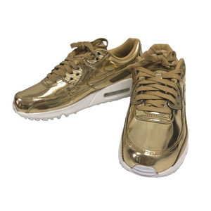 ナイキ NIKE スニーカー cq6639-700 W AIR MAX 90 SP エア マックス 90 ローカット 27.0cm 金 メタリックゴールド 白 ホワイト メンズ