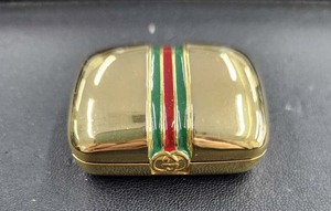 【中古】グッチ　GUCCI　ゴールド　シェリーライン　ヴィンテージ　ピルケース　ジュエリーケース　ミニケース