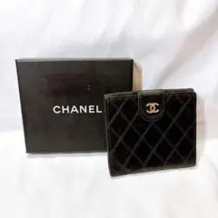 CHANEL✨ビコローレ　箱付き✨　折財布　ラムスキン　ココマーク　ウォレット