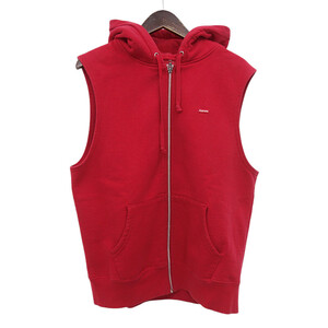 【特別価格】SUPREME 14SS Small Box Zip Up Vest ロゴ ベスト パーカー レッド サイズ メンズS