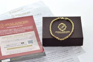 【美品】　アヴァランチ★ＡＶＡＬＡＮＣＨＥ★Ｋ１０ＹＧ★ブレスレット★イエローゴールド