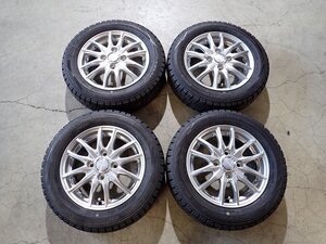 YS15094【送料無料155/65R13】ミニカ ネイキッド ライフ ラパンなどに 中古スタッドレス ●13×4J 100/4H ET43●1円スタート