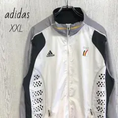 adidas　アディダス　プリントロゴ　オリンピック　ナイロンジャケット　古着