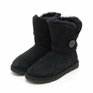 ◇511002 UGG Australia アグ オーストラリア ムートンブーツ BAILEY BUTTON ベイリーボタン 5803 サイズUS5/23.0cm レディース ブラック