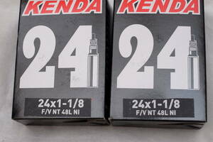 KENDA 2本 24x1-1/8 仏式 チューブ ケンダ