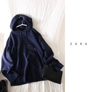 ザラ ZARA☆洗える フーディニットパーカー Sサイズ☆M-S 0267